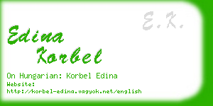 edina korbel business card